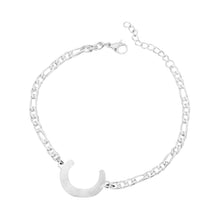 Load image into Gallery viewer, Ladies Girls Silver Stainless Steel Titatnium Single Letter Initial Bracelets
