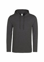 Load image into Gallery viewer, Mens Cotton Long Sleeve Slim Fit Hooded T-shirt
