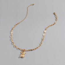 Load image into Gallery viewer, Gold Plated Cute Bear Pendant Clavicle Link Chain Necklace
