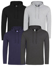 Load image into Gallery viewer, Mens Cotton Long Sleeve Slim Fit Hooded T-shirt

