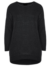 Load image into Gallery viewer, Ladies Ex Yours Curve Chunky Rib Trimmed Longline Plus Size Jumpers
