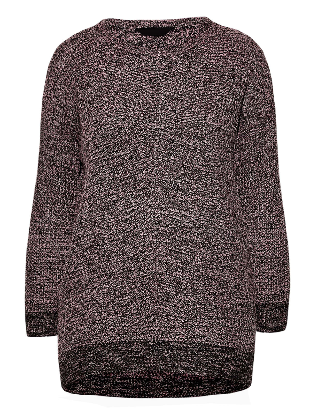 Ladies Chunky Rib Trimmed Longline Plus Size Jumpers