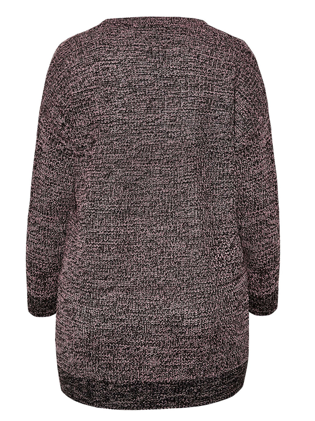 Ladies Chunky Rib Trimmed Longline Plus Size Jumpers