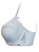 Load image into Gallery viewer, Ladies Boux Avenue Silver Lace Full Cup Underwired Support Bra
