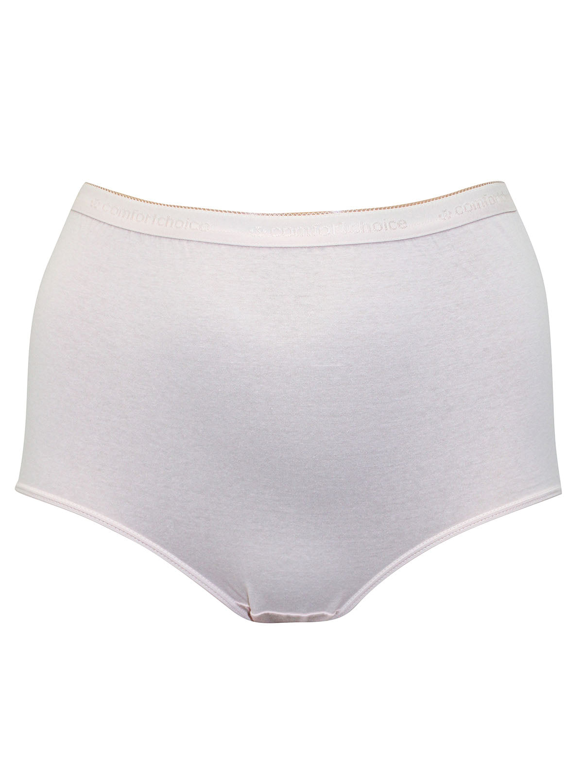 Ladies Pure Cotton High Waisted Plus Size Full Briefs