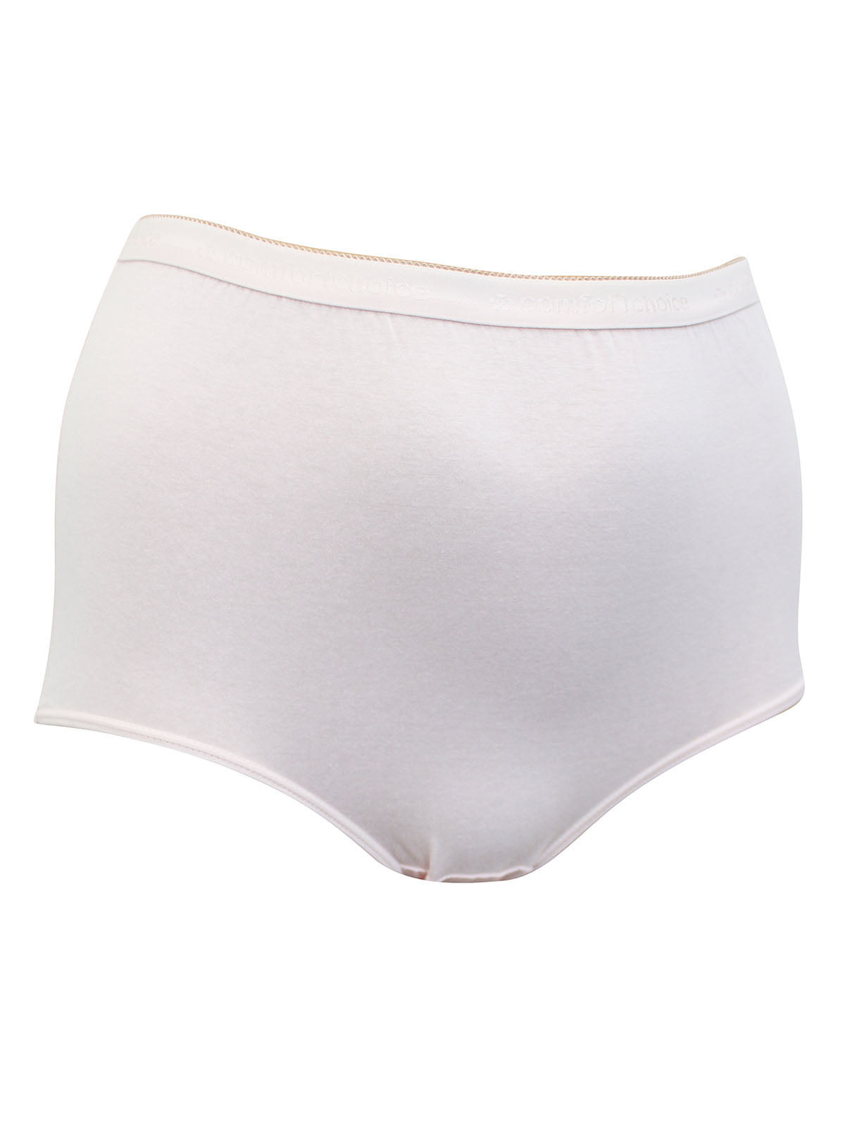 Ladies Pure Cotton High Waisted Plus Size Full Briefs