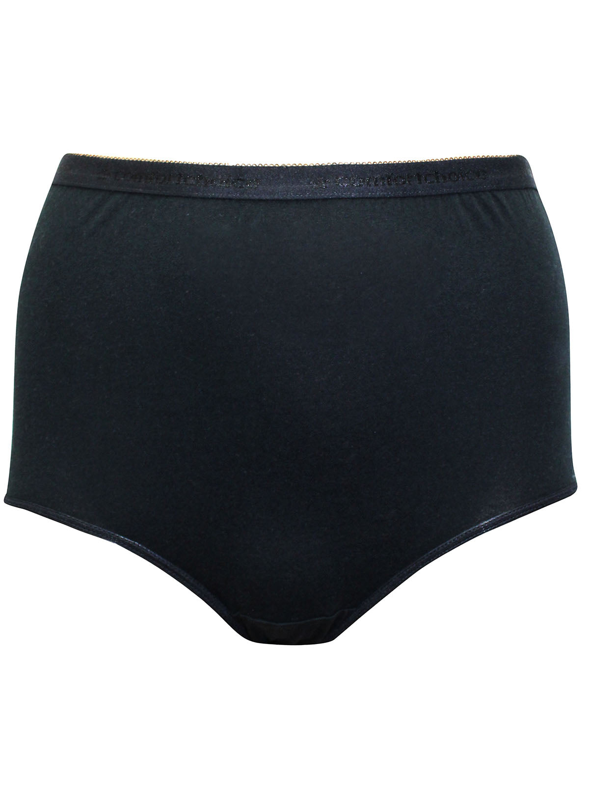 Ladies Pure Cotton High Waisted Plus Size Full Briefs