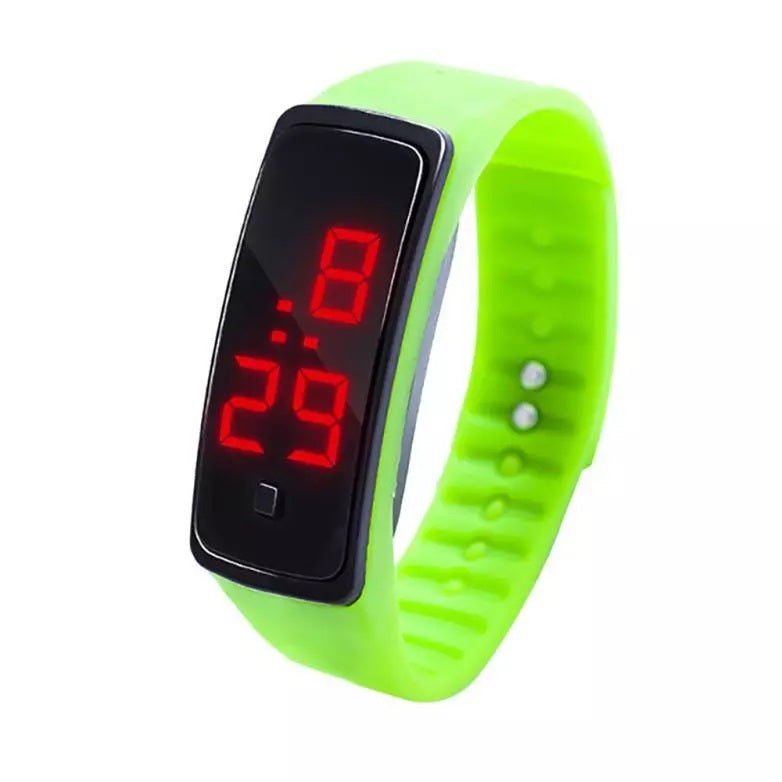 Kids Childrens LED Digital Font Screen Display Sports Waterproof Wrist Watch