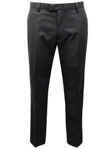 Mens Black Smart Regular Fit Flat Front Trousers