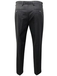 Mens Black Smart Regular Fit Flat Front Trousers