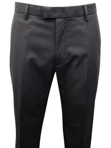 Mens Black Smart Regular Fit Flat Front Trousers