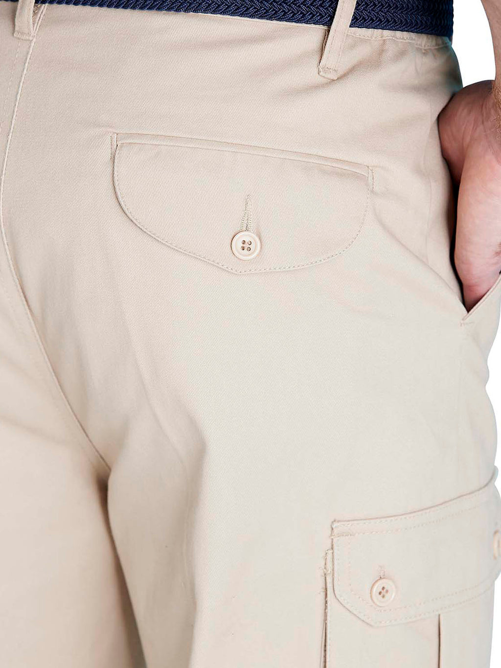 Mens Pure Cotton Cargo Trousers