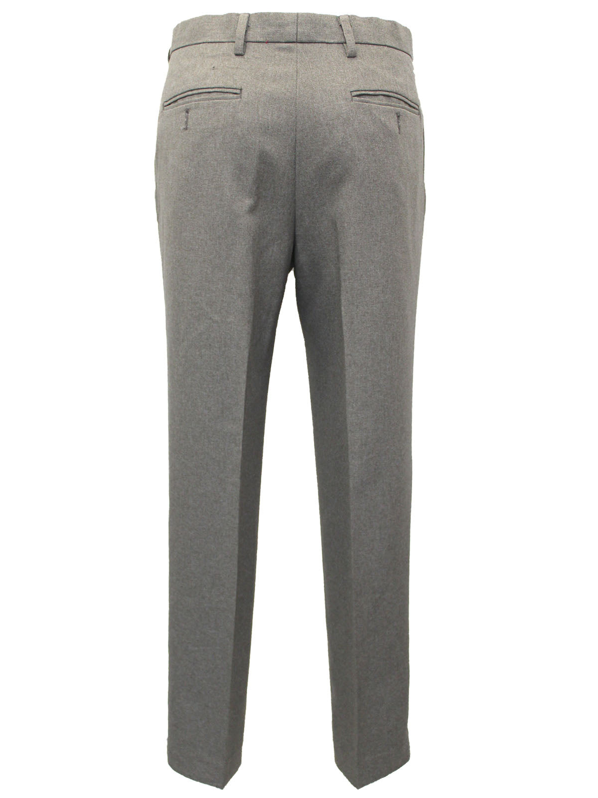 Mens Light Brown Wool Blend Regular Fit Flat Front Trousers