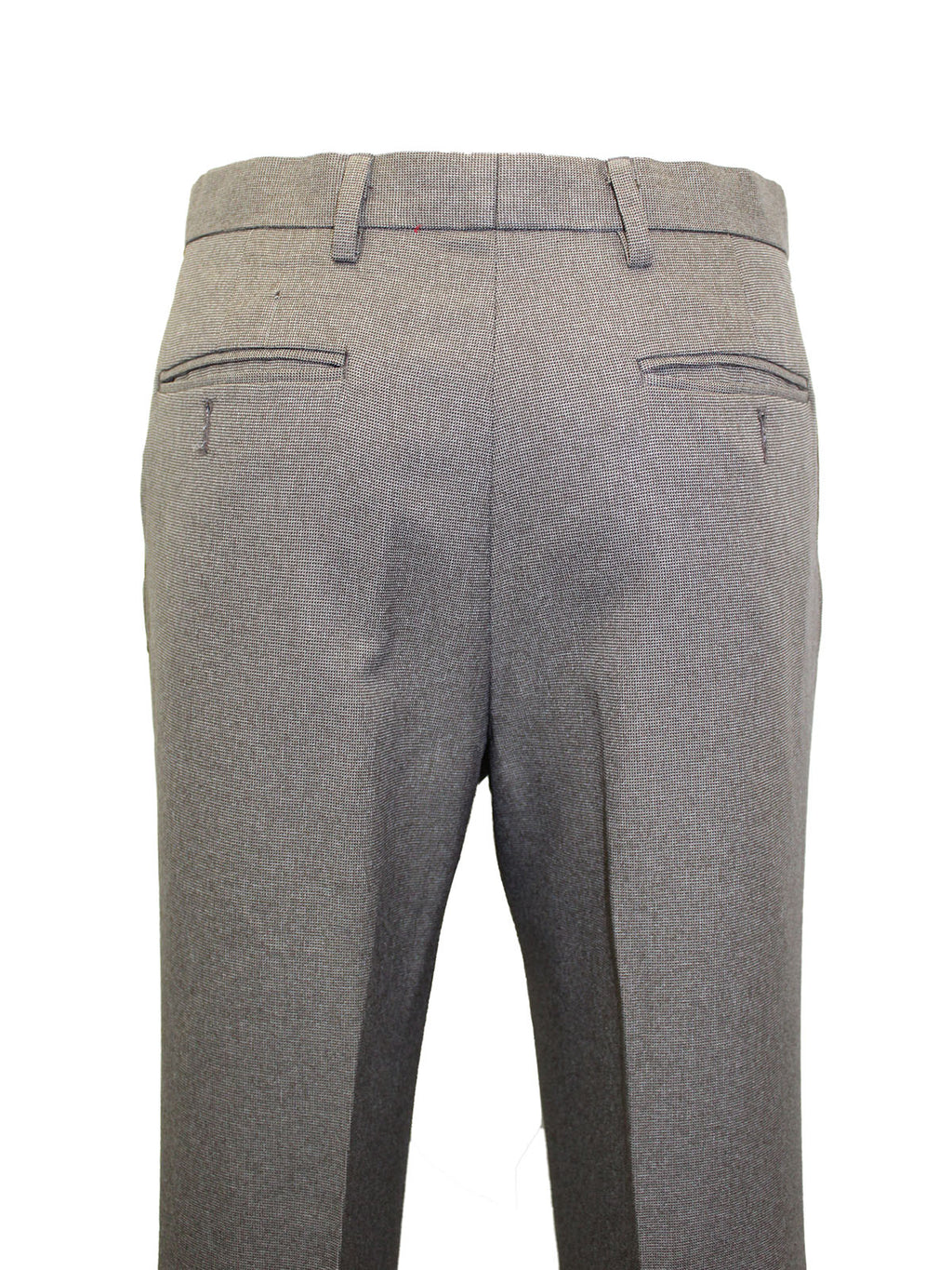 Mens Light Brown Wool Blend Regular Fit Flat Front Trousers