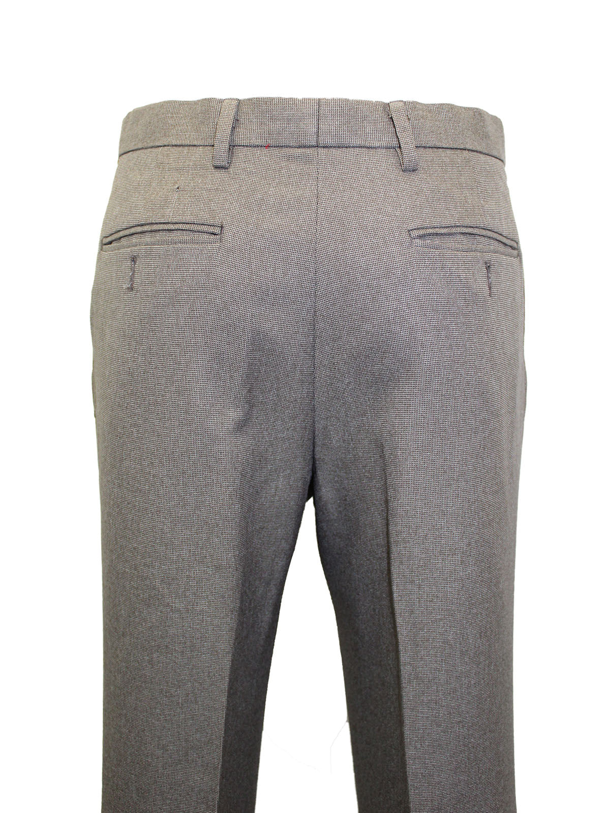 Mens Light Brown Wool Blend Regular Fit Flat Front Trousers