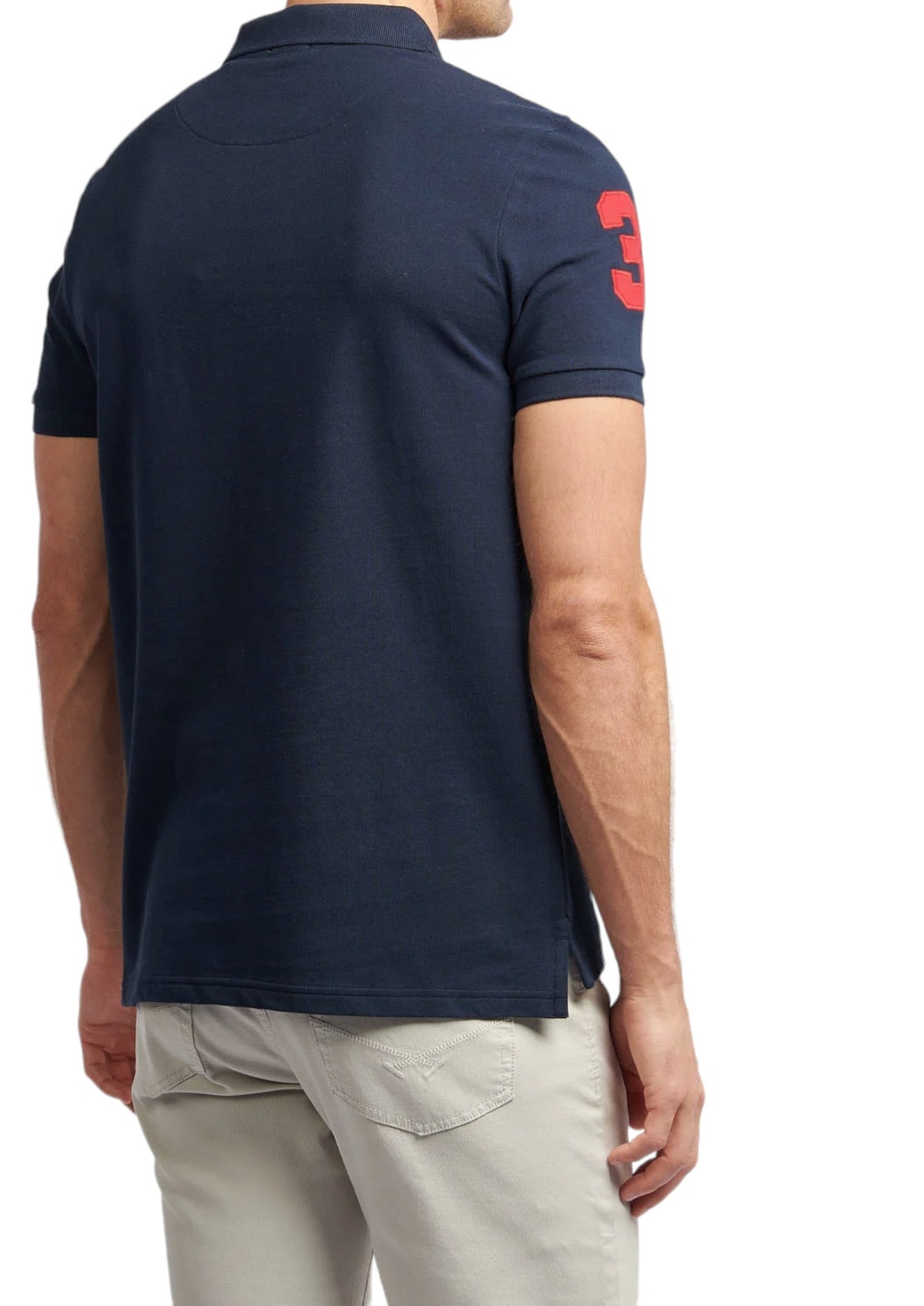 Mens US Polo Assn USPA Black Cotton Short Sleeve Slim Fit T- Shirt
