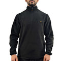 Mens Site Black Anti-Pill Fleece Lightweight  Zip Up Warm Pullover Top