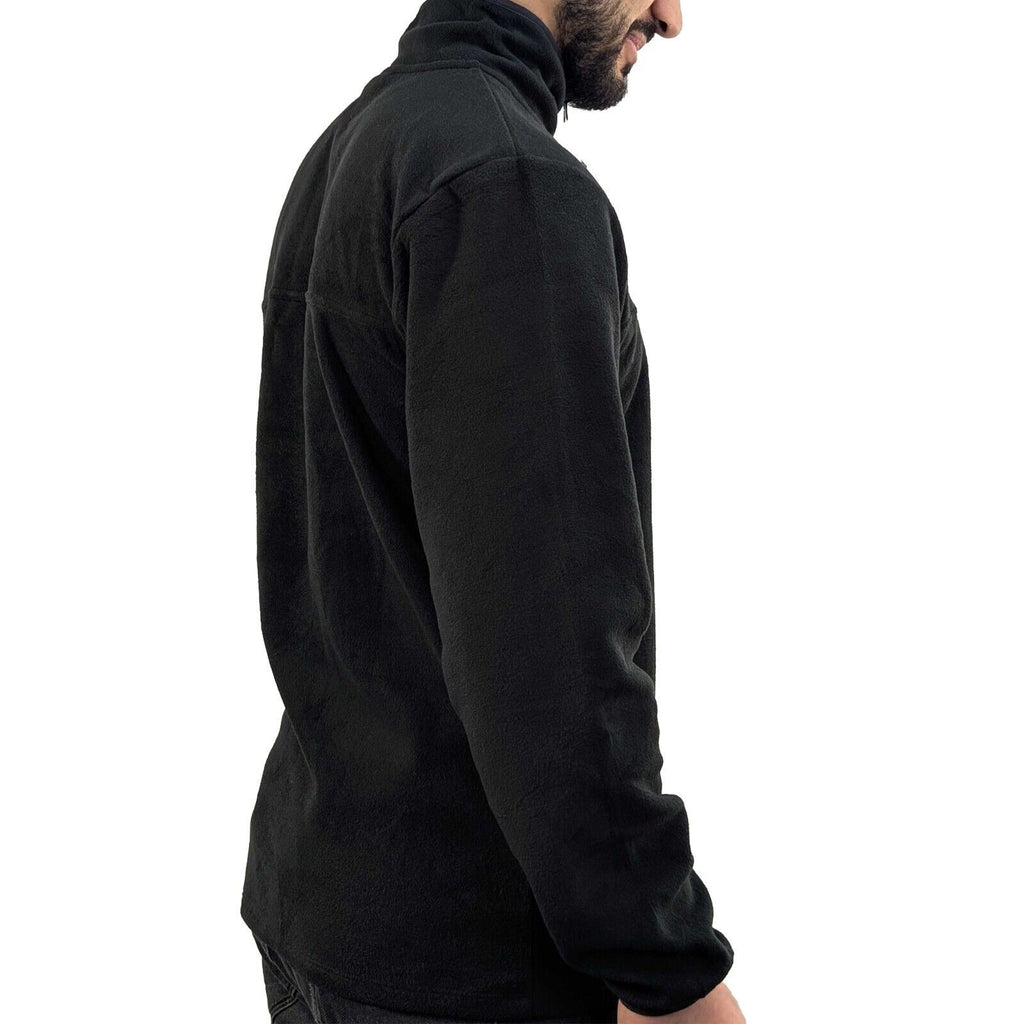 Mens Site Black Anti-Pill Fleece Lightweight  Zip Up Warm Pullover Top