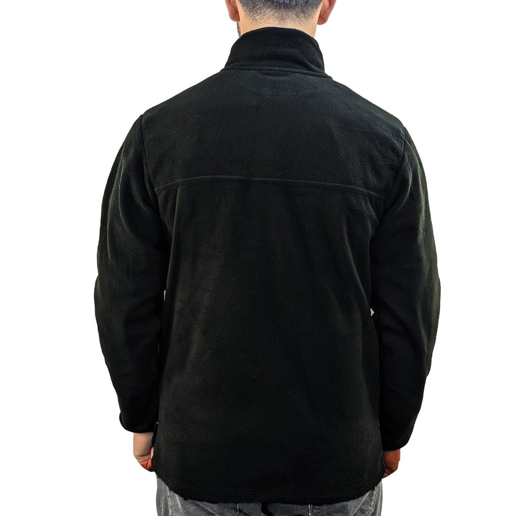 Mens Site Black Anti-Pill Fleece Lightweight  Zip Up Warm Pullover Top