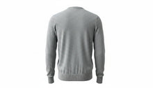 Load image into Gallery viewer, Mens Light Grey Soft Cotton Knit Bird Crest Embroidery Longsleeve Warm Jumper (L
