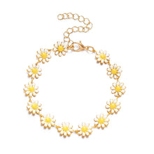 Load image into Gallery viewer, Ladies Cute White Sweet Daisy Sunshine Flower Bracelets
