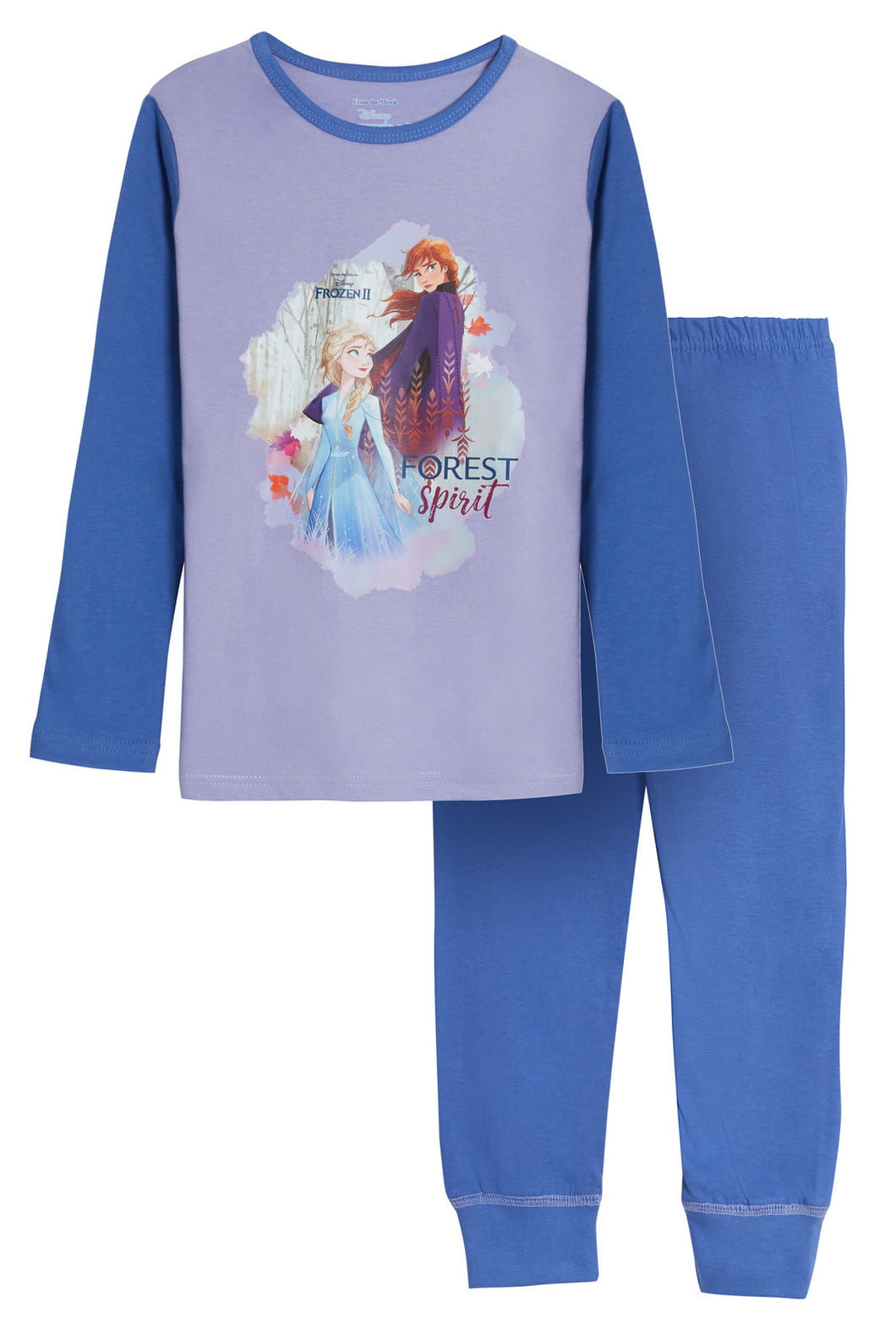 Girls Frozen orest Spirit Cotton Long Sleeve Nightwear Pyjamas Set