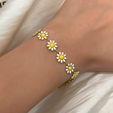 Load image into Gallery viewer, Ladies Cute White Sweet Daisy Sunshine Flower Bracelets
