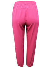 Load image into Gallery viewer, Womens Raspberry Capri 3/4 Crop Elasticated Waist Plus Size Joggers
