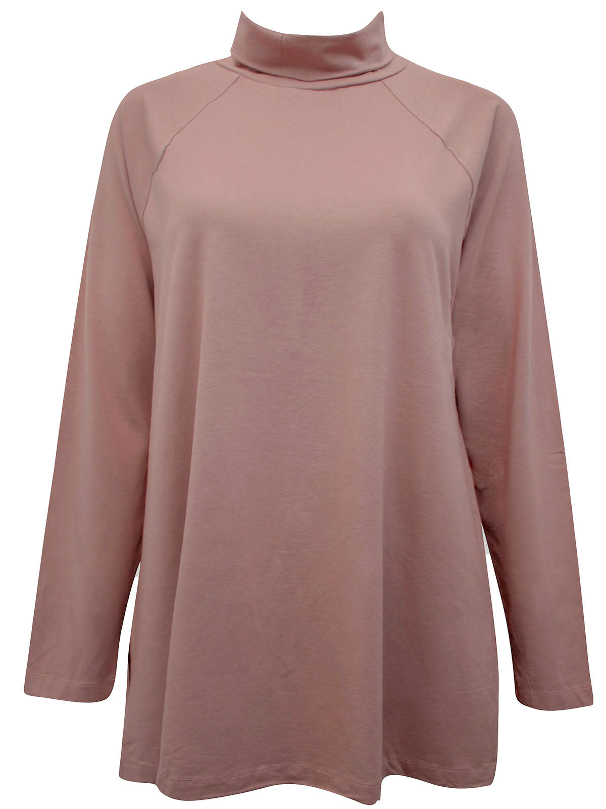Ladies J.Jill Antique-Rose Cotton Blend Turtle Neck Top