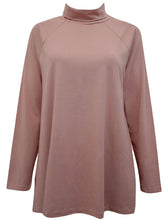 Load image into Gallery viewer, Ladies J.Jill Antique-Rose Cotton Blend Turtle Neck Top
