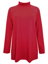 Load image into Gallery viewer, Ladies J.Jill Red Cotton Blend Turtle Neck Top
