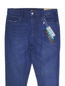 Ladies Blue Diane Distressed Frayed Hem Stretchy Skinny Plus Size Jeans