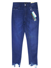 Load image into Gallery viewer, Ladies Blue Diane Distressed Frayed Hem Stretchy Skinny Plus Size Jeans
