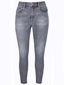 Ladies Grey Chloe Long Length Soft Stretch Skinny Fit Jeans