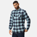 Mens Regatta Shelford Durable Padded Check Workwear Casual Durable Shirt Jacket