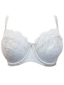 Ladies Boux Avenue Silver Lace Full Cup Underwired Support Bra