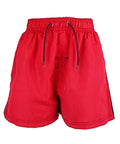Boys Cargo Bay Red Elasticated Waist Swimming Shorts.