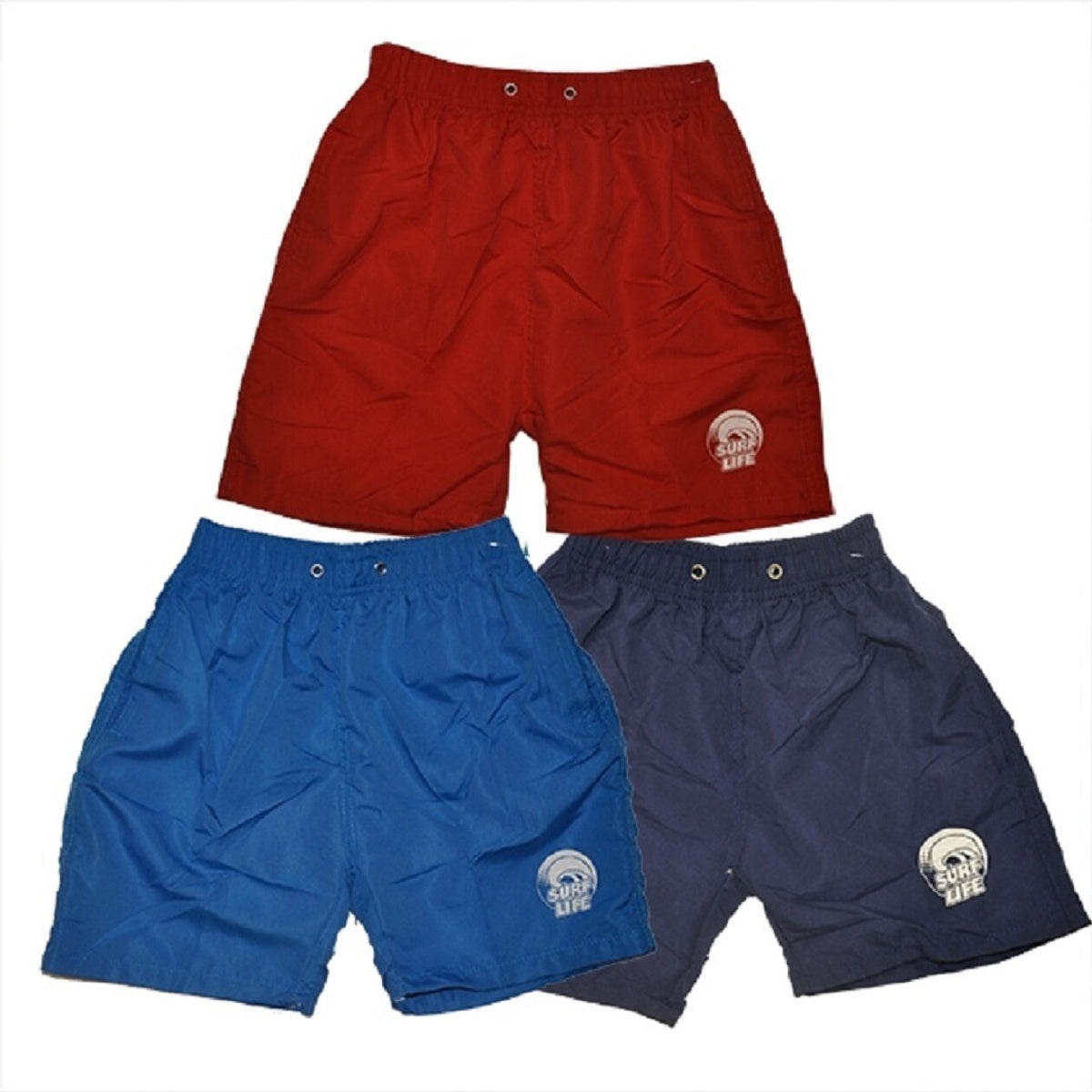 Boys Surf Life Plain Bermuda Holiday Surf Board Beach Swimming Shorts