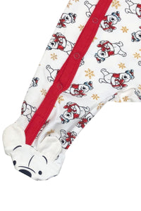 Baby Unisex Winnie the Pooh Xmas Sleepsuits Cream Multi Babygrows