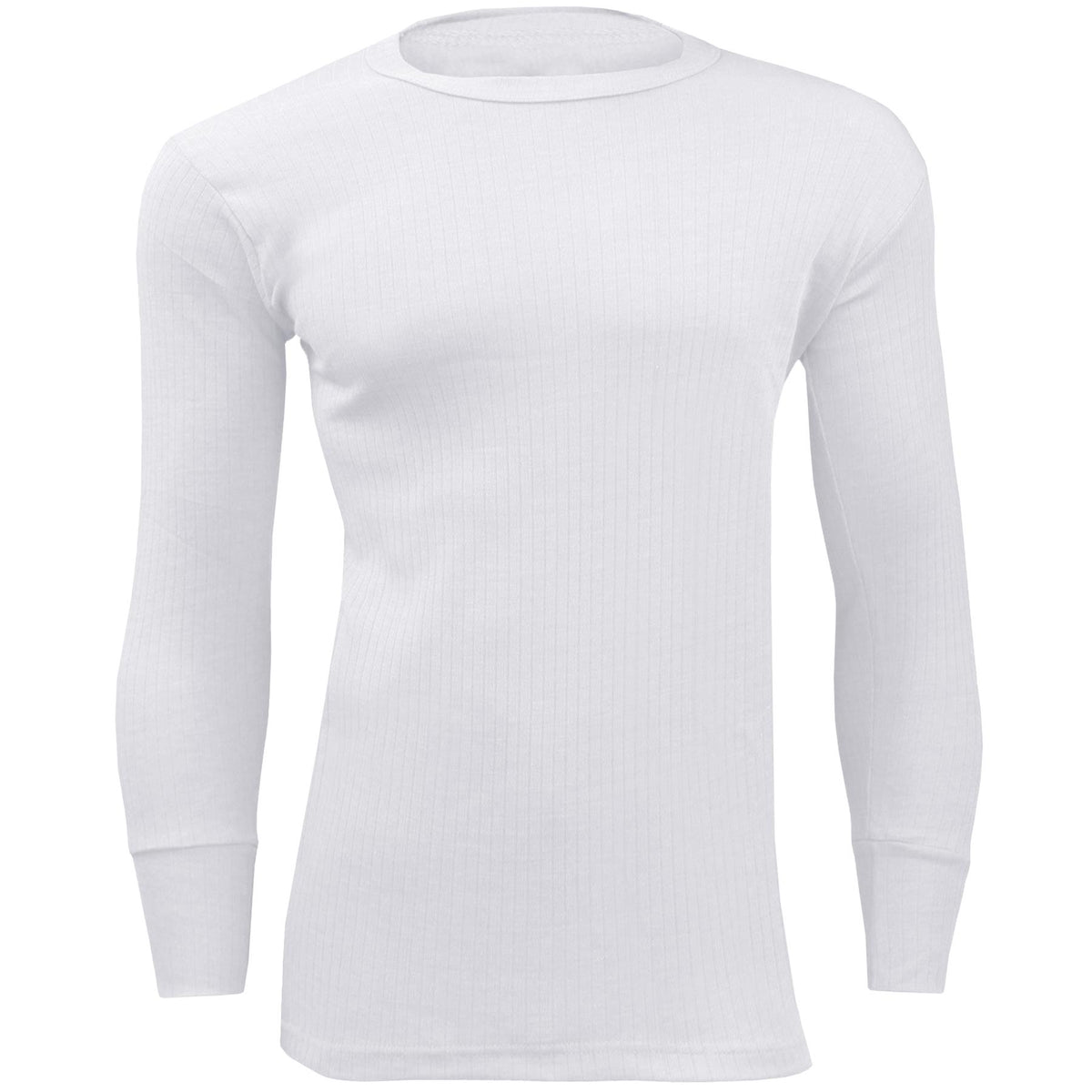 Mens White Thermal Long Sleeved Underwear Top