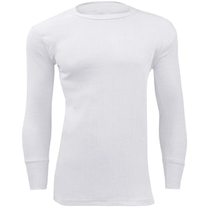Mens White Thermal Long Sleeved Underwear Top