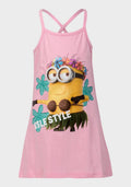 Girls Minions Official Merchandise Despicable Me Cotton Cross Strap Summer Dress