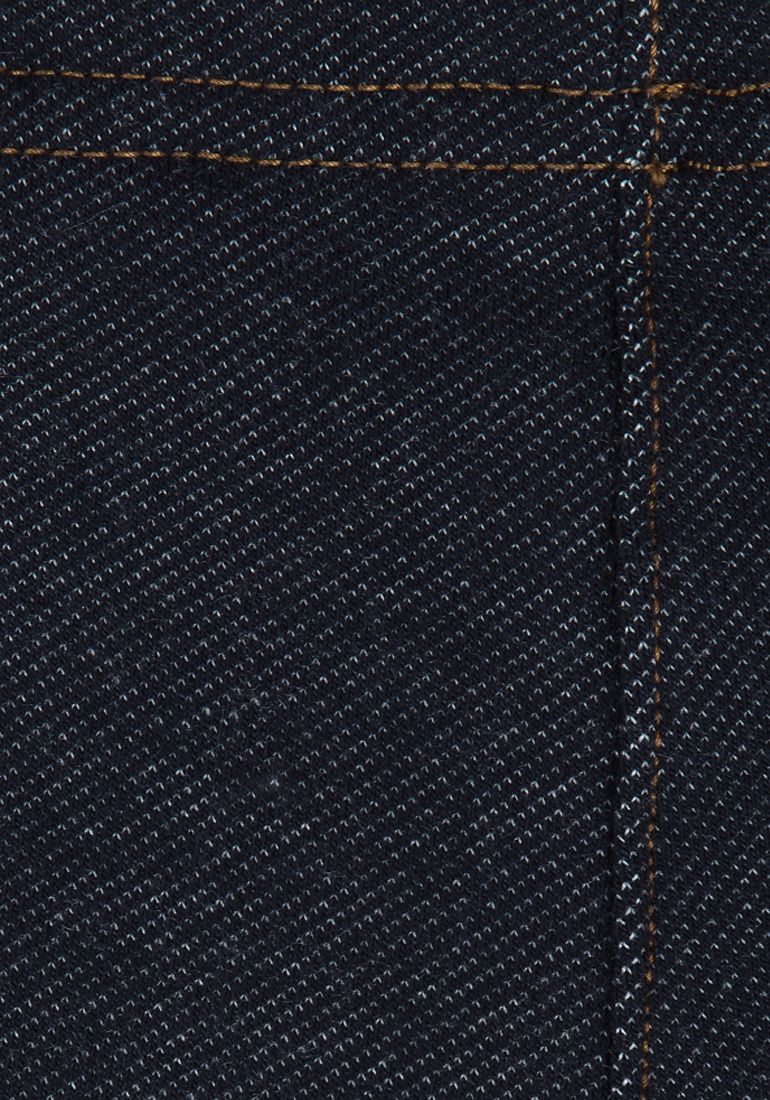 Girls Blue Denim Effect Contrast Stitch Full Length Leggings