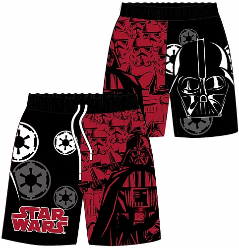 Boys Disney Star Wars Black Red  Swimming Shorts