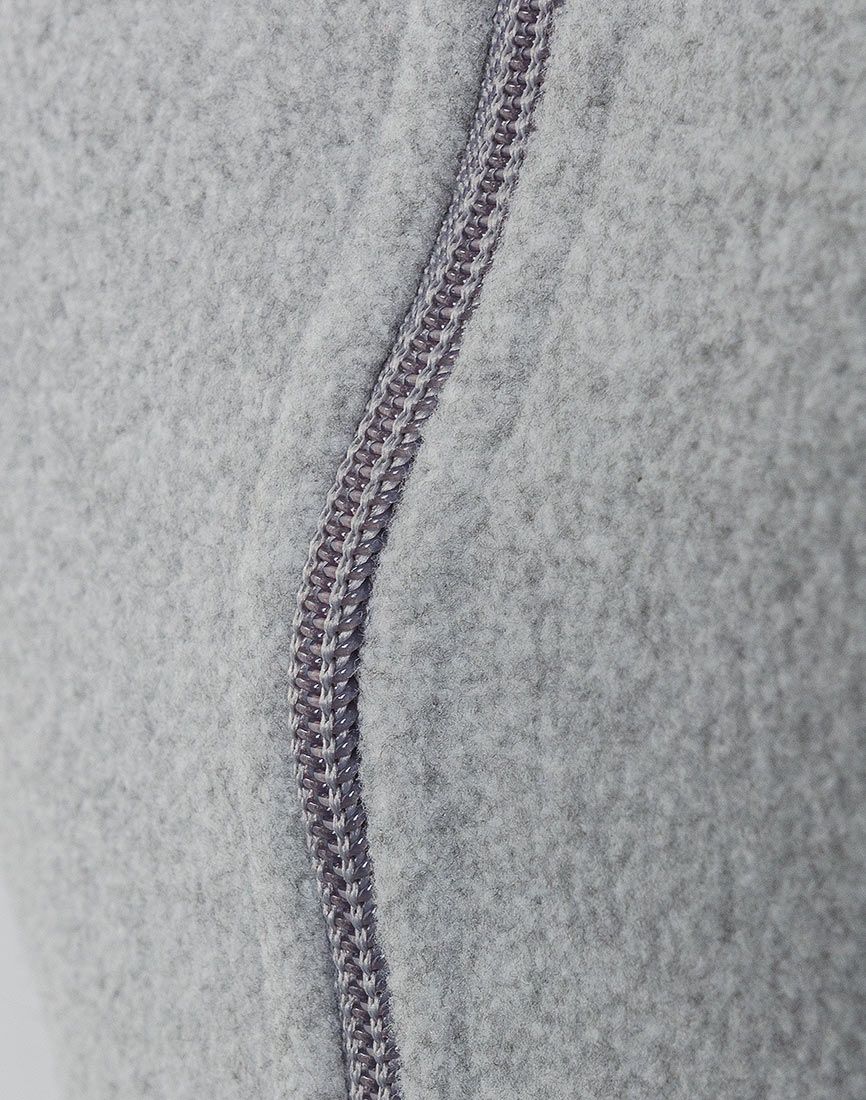 Ladies Grey Full Zip Long Sleeve Micro Soft Fleece Jackets