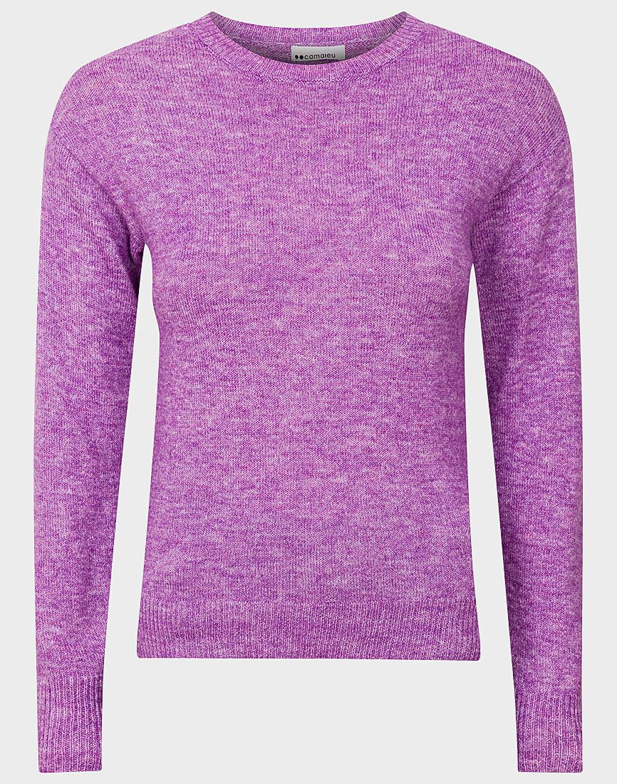 Ladies Camaieu Lilac Round Neck Soft Wool Blend Jumpers Success