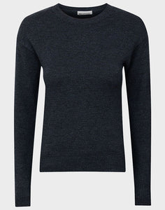 Ladies Camaieu Navy Round Neck Soft Wool Blend Jumpers