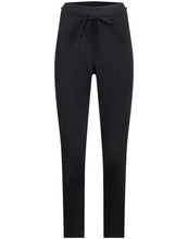 Load image into Gallery viewer, Ladies Black Tampered Jogger Style Trousers
