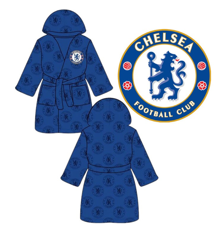 Mens Adult Official Chelsea FC Dressing Gown Bathrobe
