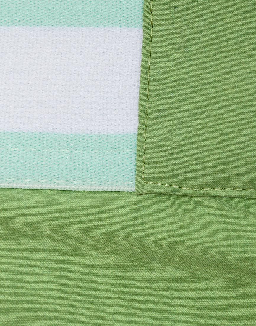 Mens Apple Green Stripe Trim Swimming Shorts